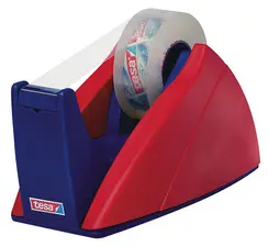 tesa Dévidoir de bureau Easy Cut, non équipé, rouge / bleu