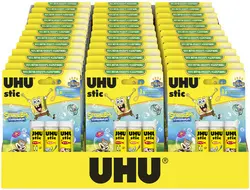 UHU Bâton de colle stic Bob l'éponge, 3 x 8,2 g, présentoir