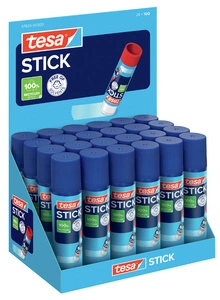 tesa STICK Bâton de colle, 10 g, présentoir comptoir