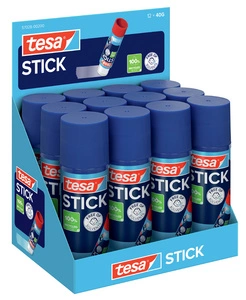 tesa STICK Bâton de colle, 40 g, présentoir comptoir