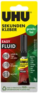 UHU Colle instantanée EASY FLUID, sans solvant, tube de 3 g