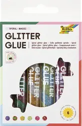 folia Colle pailletée "Glitterglue SPIRAL MAGIC", assortie