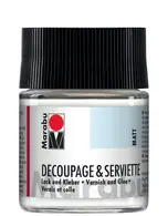 Marabu Vernis & Colle pour serviettes, mat, 50 ml, dans un