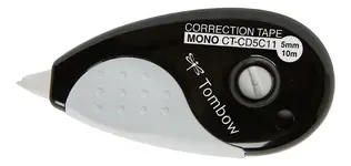 TOMBOW Roller de correction "MONO grip", 5,0 mm x 10 m, noir