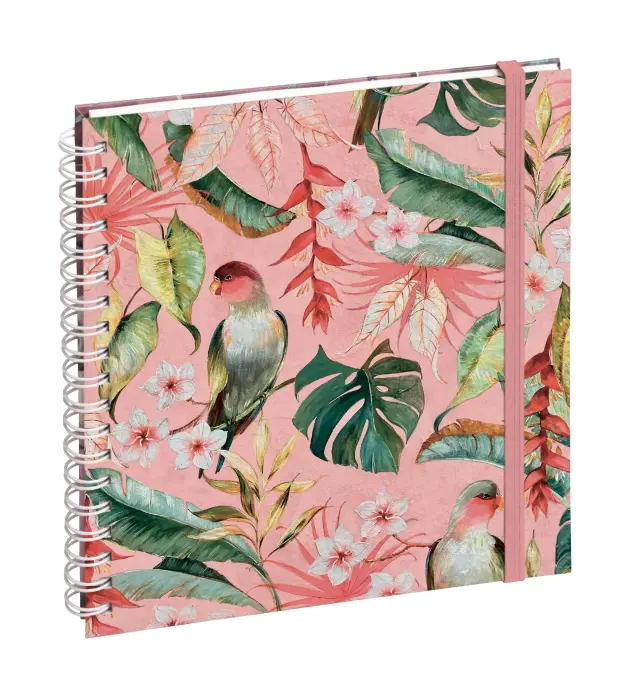 Agenda de bureau Lady 18S spiralé Sophie Adde 15 x 17 cm Semainier Janvier à Décembre 2027 Oiseaux - Visuel - New
