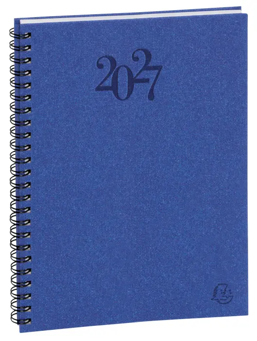 Agenda de bureau Horizons 20S Spiralé Carte Napura 15x21 cm Semainier Janvier à Décembre 2027 - Couleurs assorties