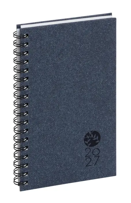 Agenda de poche Eurotime 16S spiralé Forever recyclé 9 x 16 cm Semainier Janvier à Décembre 2027 - Couleurs assorties