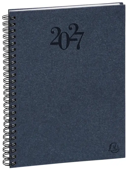 Agenda de bureau Semainier Pratic 19S spiralé Carte Napura 14 x 18 cm Janvier à Décembre 2027 - Couleurs assorties