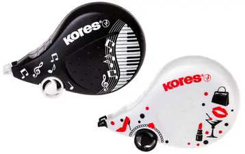 Kores roller correcteur jetable "BLACK & WHITE