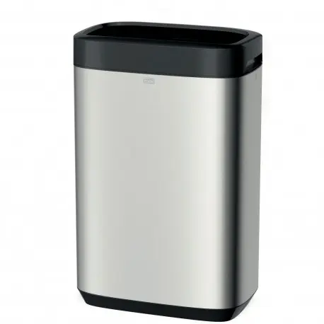 Poubelle grise 50l inox sans couvercle B1 TORK