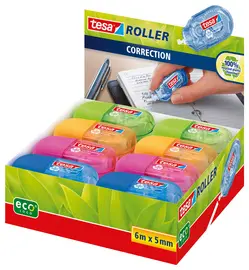 tesa ecoLogo Mini roller de correction jetable, 5 mm x 6 m