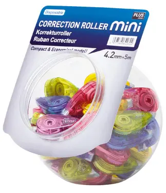 PLUS JAPAN Roller correcteur "MINI", 4,2 mm x 5 m,présentoir