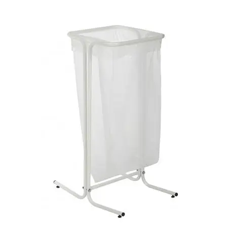 Support sac poubelle 110L blanc tubulaire sur pied TUBAG
