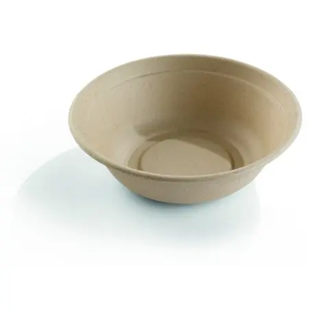 Saladier rond en pulpe de canne 1000 ml (204x59 mm) - Colis 500