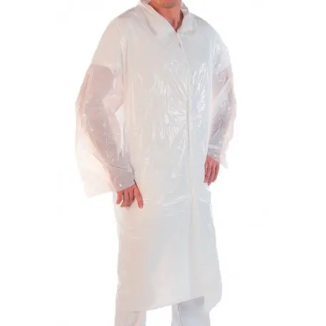Blouse visiteur en polyéthylène blanc - Ct 100