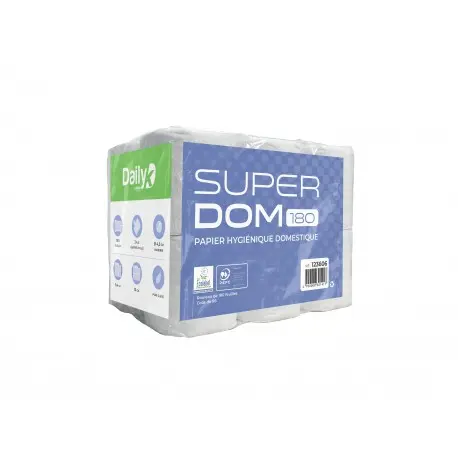 PH petit rouleau blanc 180F 2P écolabel SUPER DOM180 -Ct 96 rlx
