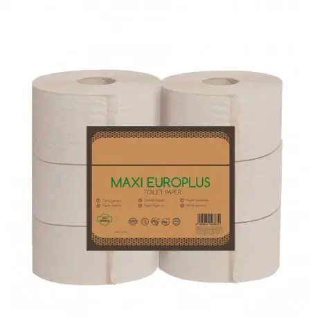 PH MAXI JUMBO EUROCEL 240m Gaufré Ecolabel Havane - 6 rlx