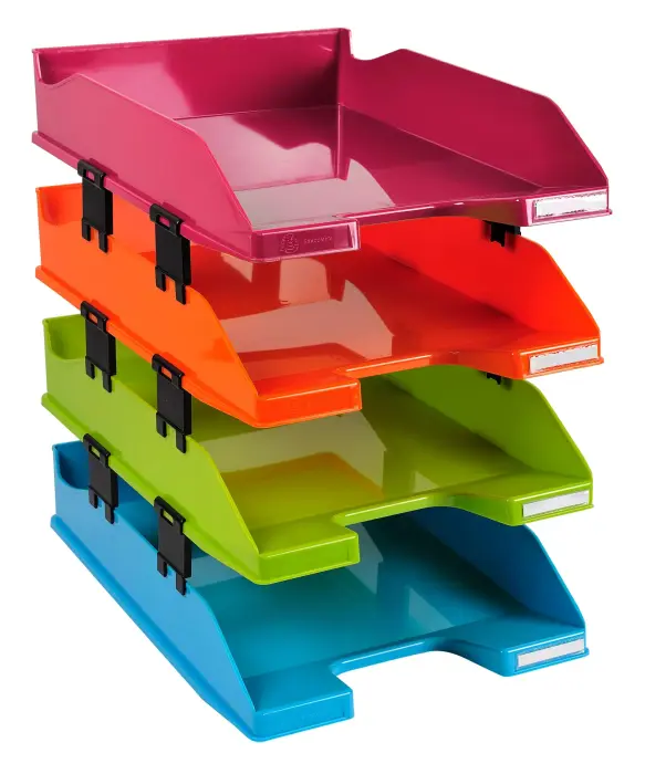 Set de 4 corbeilles-à-courrier Combo Midi Iderama - Couleurs assorties