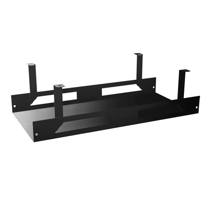 Goulotte double L. 500 cm métal lisse noir