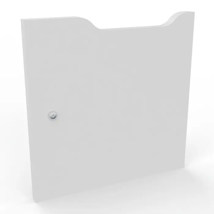 Camille 2 - Porte 1 case mélamine blanc neige avec fente courrier serrure à clef