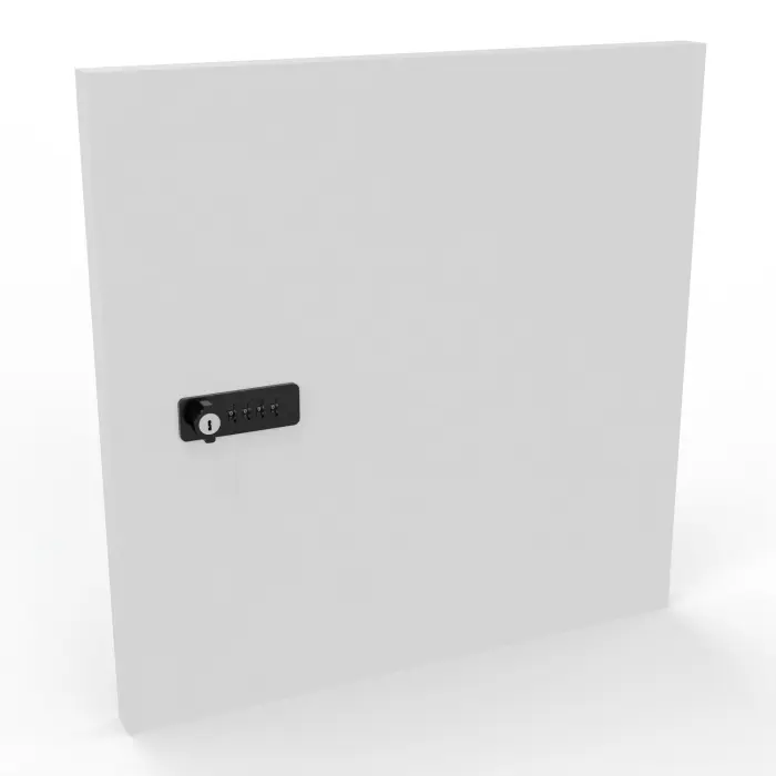 Camille 2 - Porte 1 case mélamine blanc neige avec sans courrier serrure à code