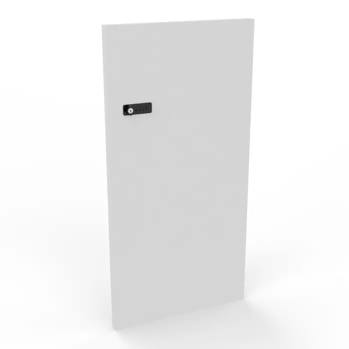 Camille 2 - Porte 2 cases mélamine blanc neige avec sans courrier serrure à code