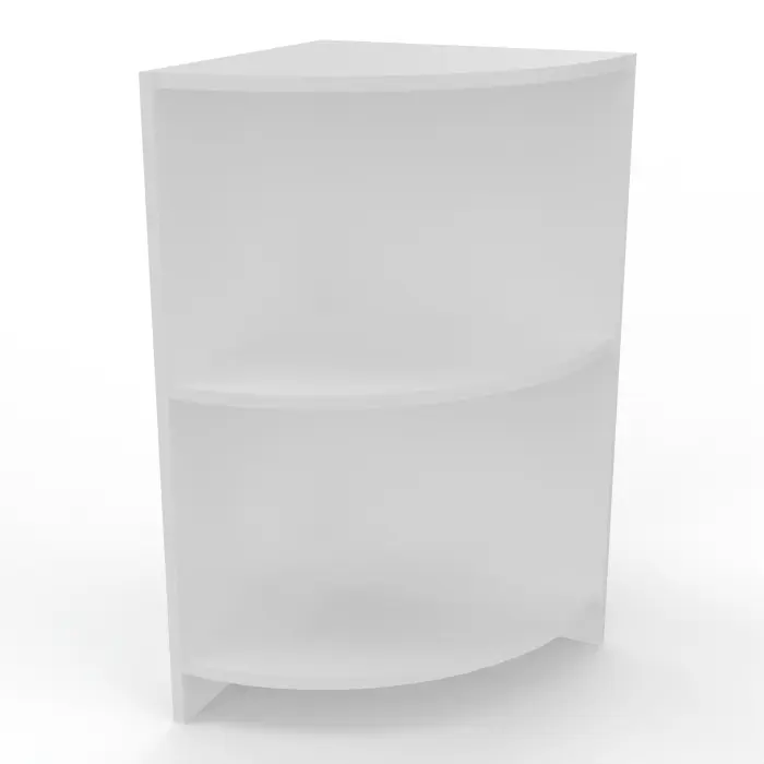 Camille 2 - Module 1/4 de cercle H. 92,8 cm x L. 47,7 cm x P. 49,6 cm mélamine blanc neige