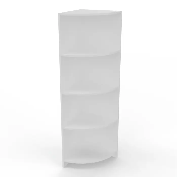 Camille 2 - Module 1/4 de cercle H. 175,9 cm x L. 47,7 cm x P. 49,6 cm mélamine blanc neige