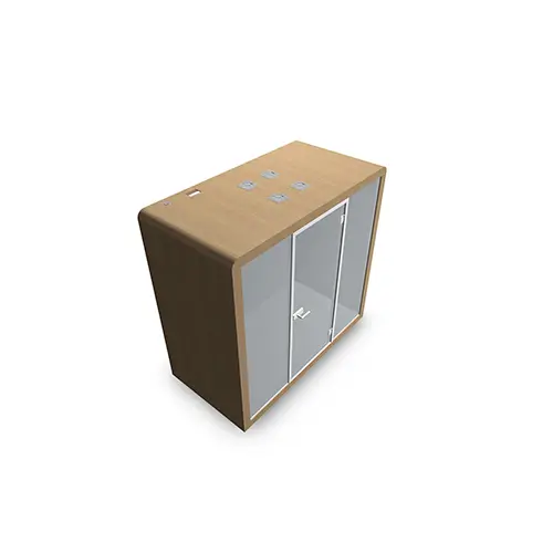 Cabine Silen couleur spécifique S2 avec ouverture à droite - P. 1220 x L. 2400 x H. 2290 mm - électrification au choix