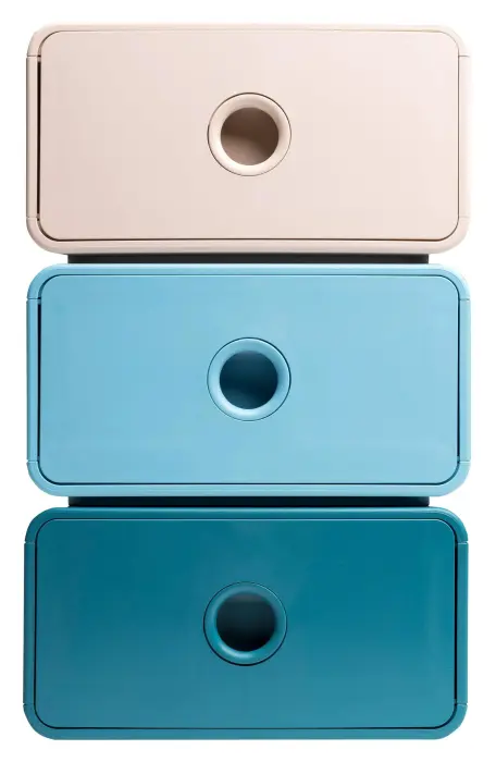 Module de classement Tiny Box 1 tiroir Skandi - Couleurs assorties