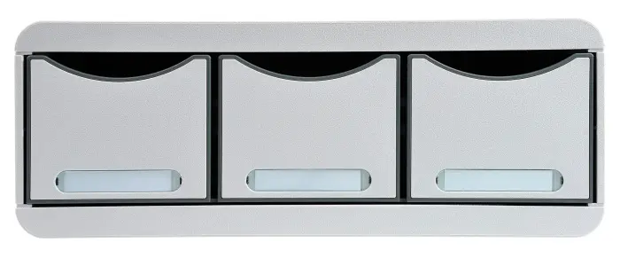 Module de classement Toolbox 3 tiroirs Office - Gris lumière