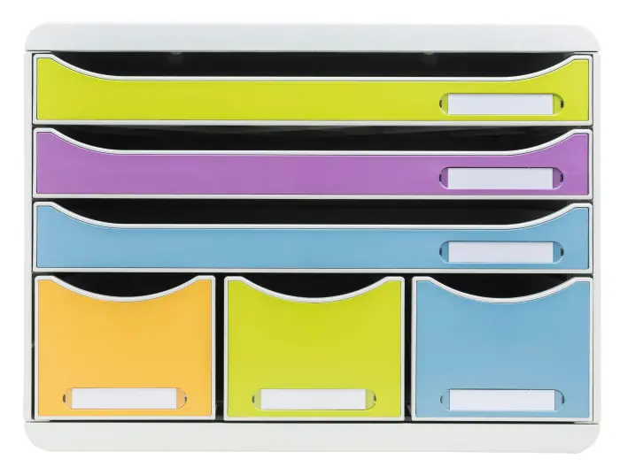 Module de classement Store Box 6 tiroirs Pop N'Co - Couleurs assorties