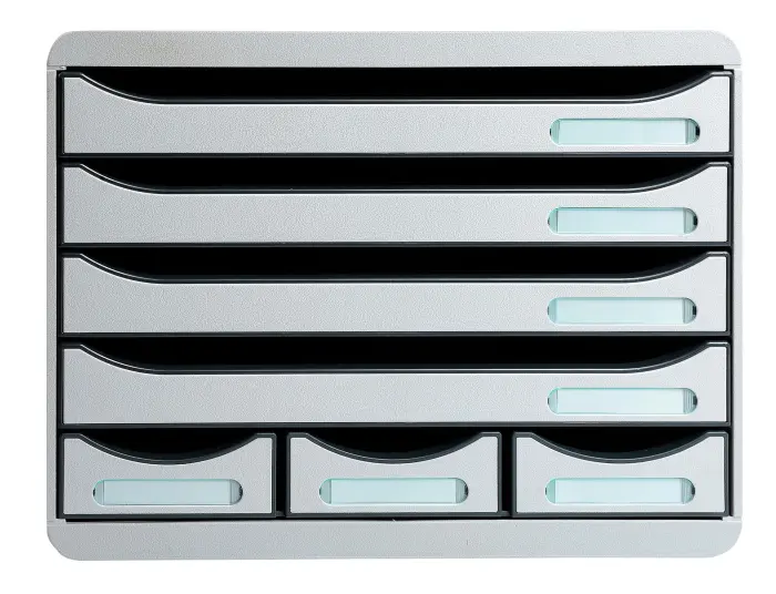 Module de classement Storebox 7 tiroirs Office - Gris lumière