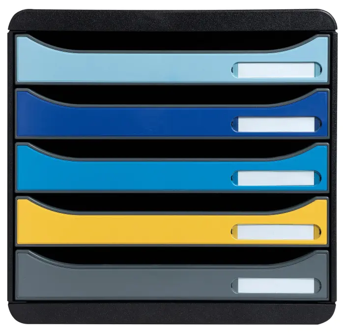Module de classement Big Box Plus 5 tiroirs Bee Blue - Couleurs assorties