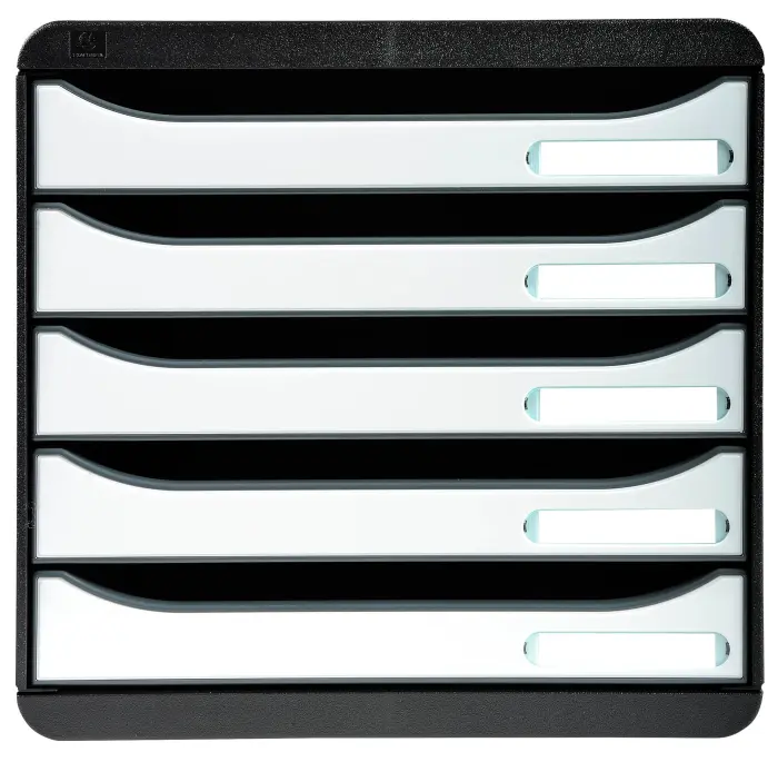 Module de classement Big Box Plus 5 tiroirs Glossy - Blanc brillant