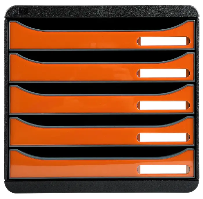 Module de classement Big Box Plus 5 tiroirs Iderama - Orange brillant