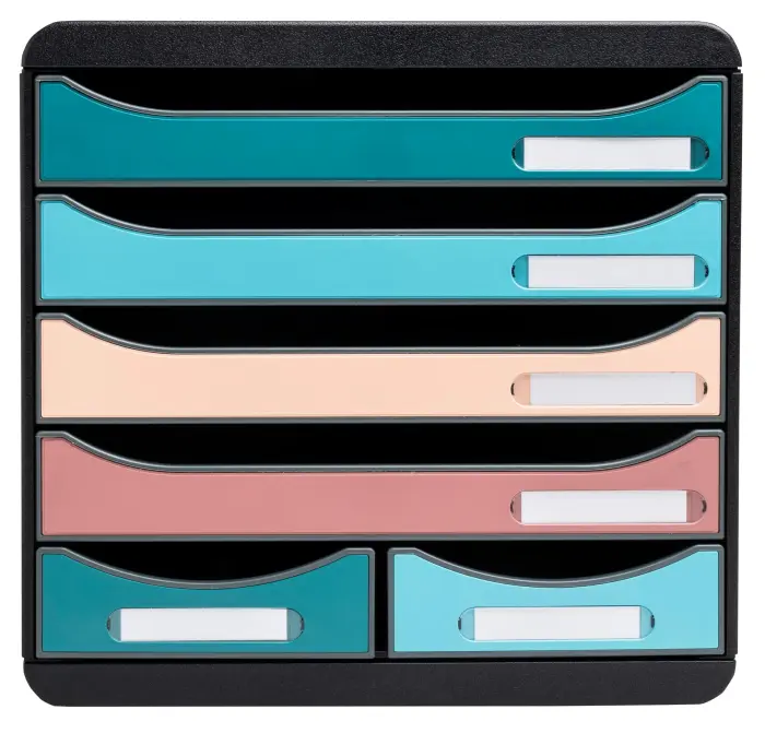 Module de classement Big Box Maxi 6 tiroirs Skandi - Couleurs assorties