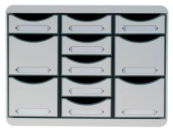Moule de classement Storebox Multi 11 tiroirs Office - Gris lumière