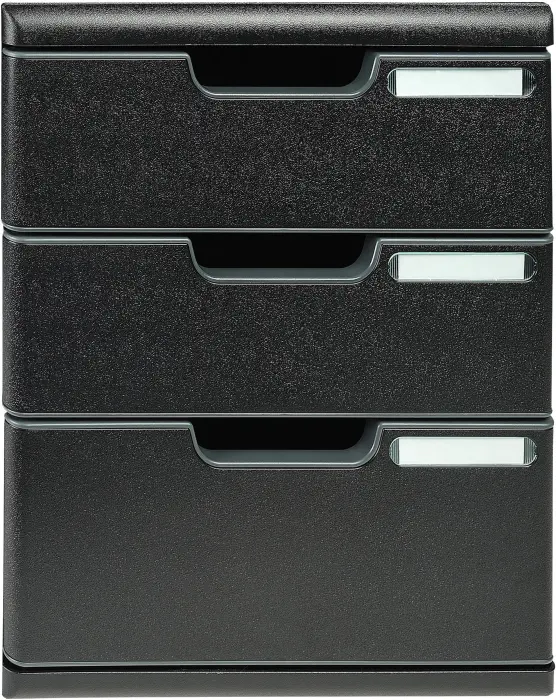 Module de classement Modulo Ecoblack 3 tiroirs fermés - Noir