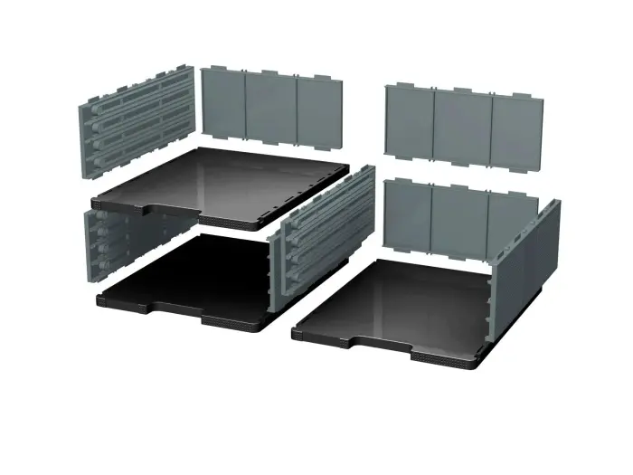 Module de classement Modulodoc set élément de base jumbo Ecoblack - Gris foncé