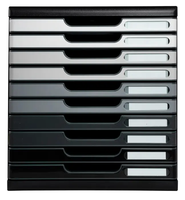 Module de classement Modulo Shades of Grey 10 tiroirs fermés - Nuances de gris