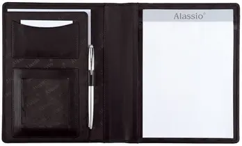 Alassio Conférencier "BORMIO", A5, similicuir, noir