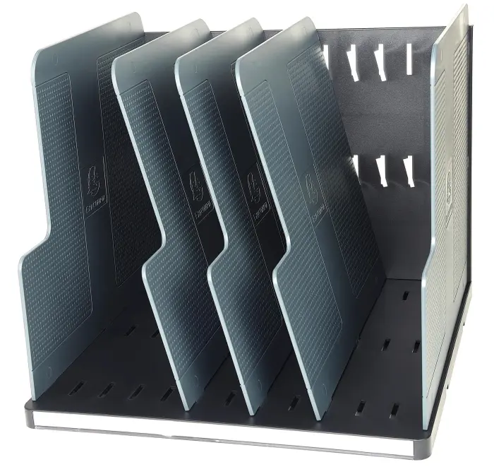 Trieur vertical Modulotop Office 5 intercalaires - Noir/Gris