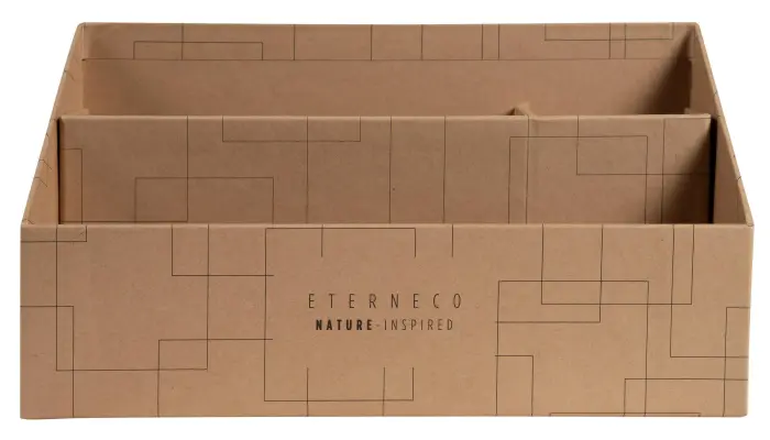 Trieur vertical / porte lettres 3 compartiments carton Eterneco - Brun motifs géométriques