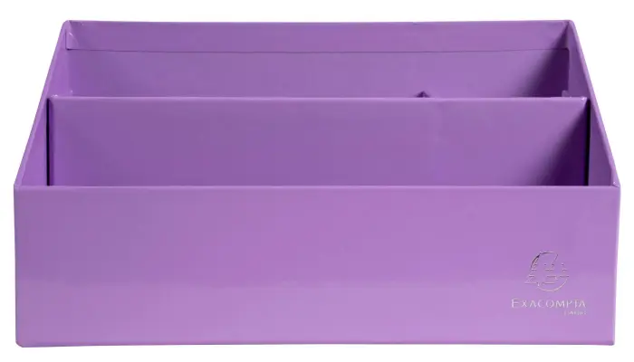 Trieur vertical / porte lettres 3 compartiments carton Aquarel - Mauve