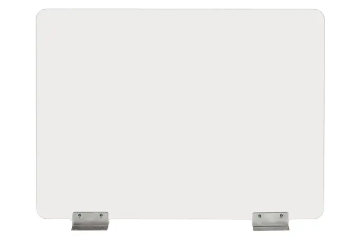 Exacompta - réf. 81058D - ExaScreen Ecran de protection ou cloisonnette contre les postillons pour bureau open-space - call center - restaurants H58cmxL78cm - à fixer kit de fixation fourni - Cristal