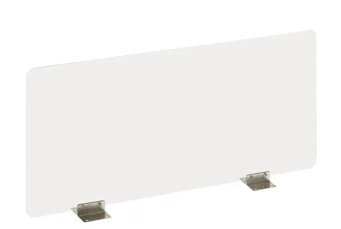 Exacompta - réf. 81158D - ExaScreen Ecran de protection ou cloisonnette contre les postillons pour bureau open-space - call center - restaurants H58cmxL118cm - à fixer kit de fixation fourni - Cristal