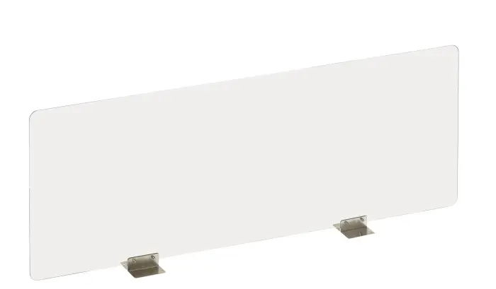 Exacompta - réf. 81258D - ExaScreen Ecran de protection ou cloisonnette contre les postillons pour bureau open-space - call center - restaurants H58cmxL138cm - à fixer kit de fixation fourni - Cristal