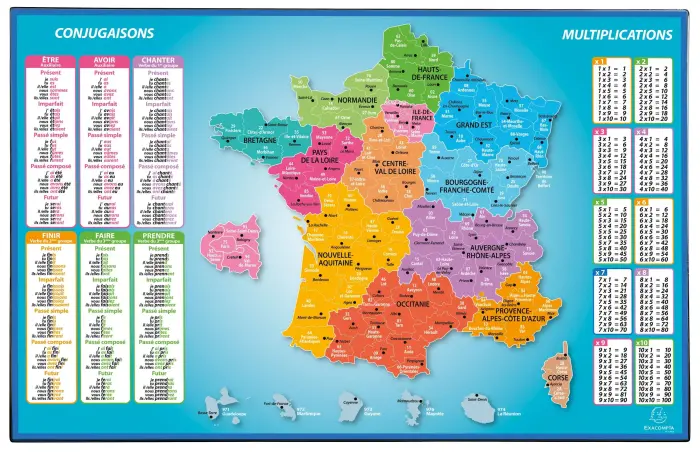 Sous-main rigide PVC France - 37,5x57,5cm - Visuel