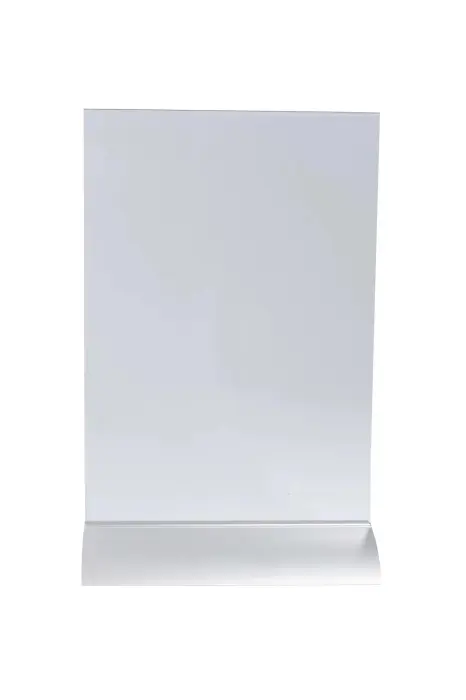 Porte-visuel vertical pied aluminium A4 - Cristal